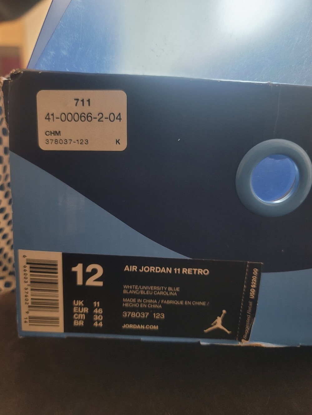 Air Jordan 11 Retro White University Blue